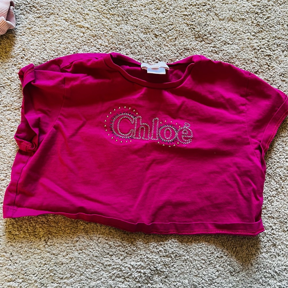 Chloe Kids Fuchsia Tee with Logo